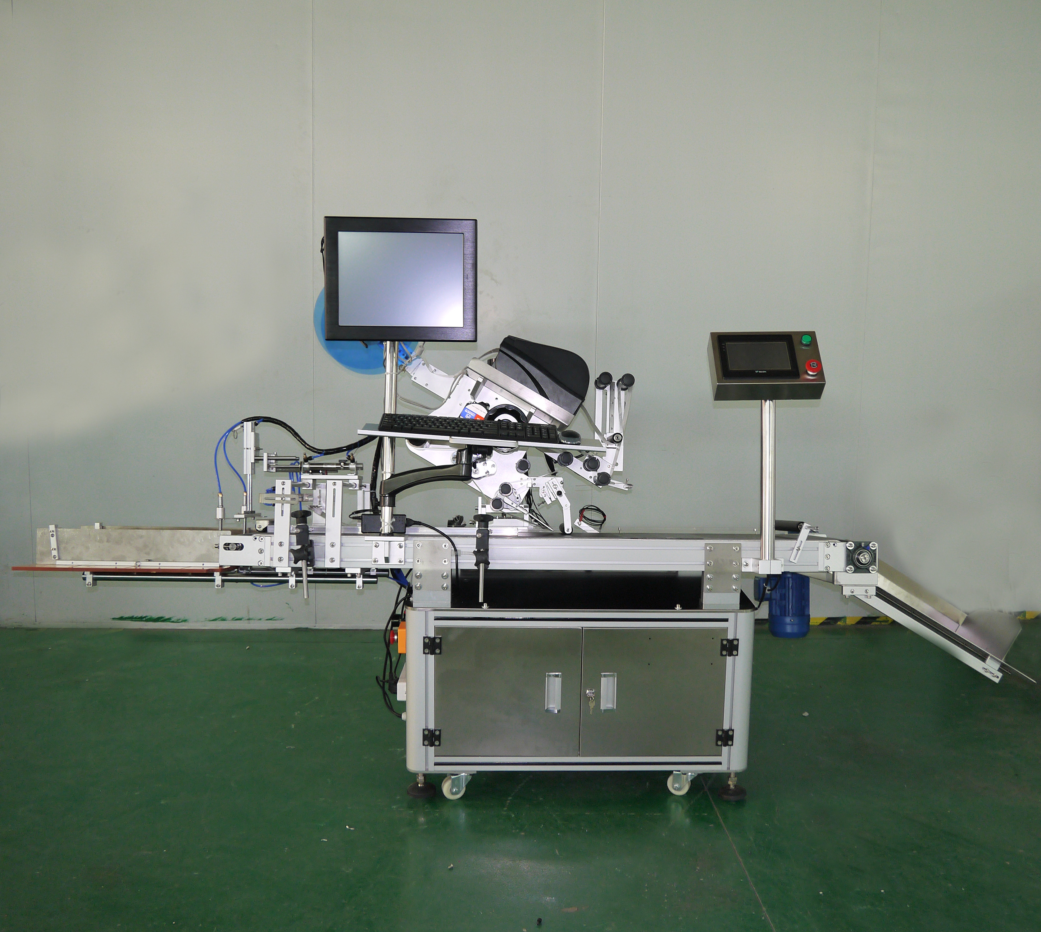 全自动平面吸分缓存打印贴标机 YT-11500